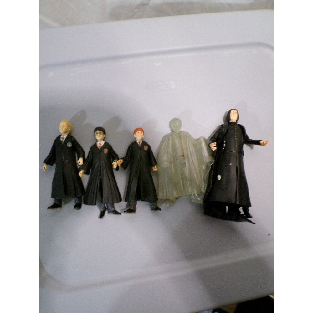 Lot of 5 Mattel Harry Potter 2001 Sorcerer's Stone Figures Snape Draco Vintage
